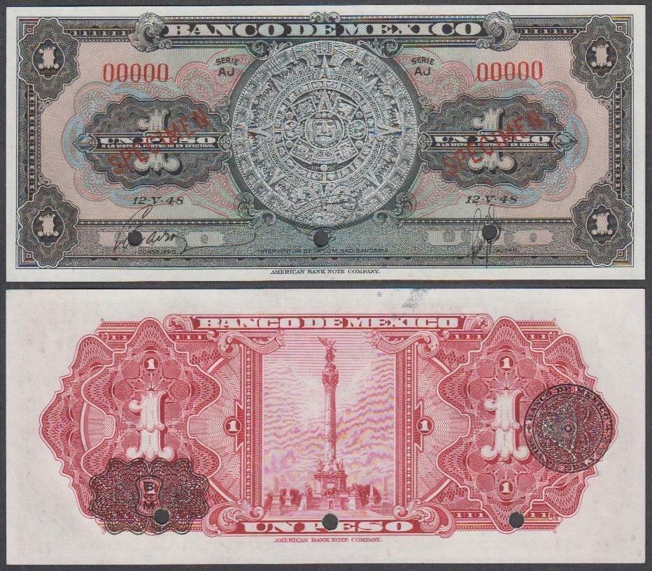  Two diagonal red SPECIMEN ovpts front; all-zero s/n 