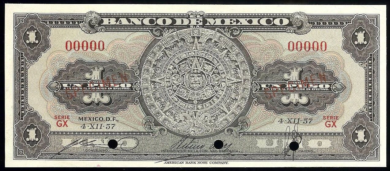  Two diagonal red SPECIMEN ovpts front; all-zero s/n 