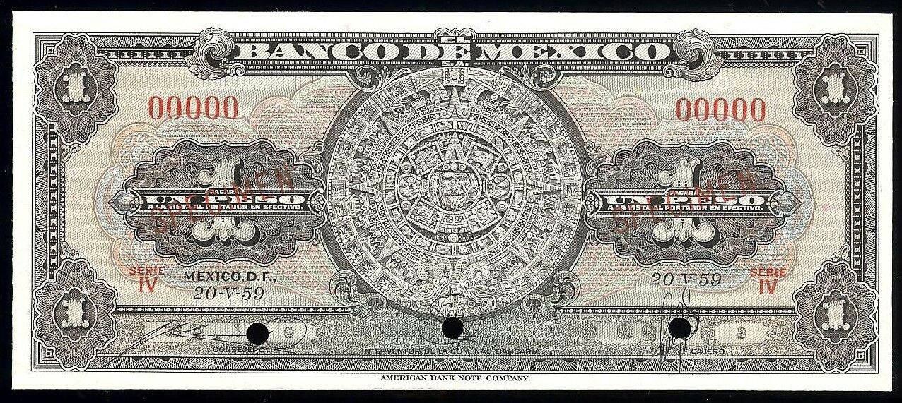  Two diagonal red SPECIMEN ovpts front; all-zero s/n 