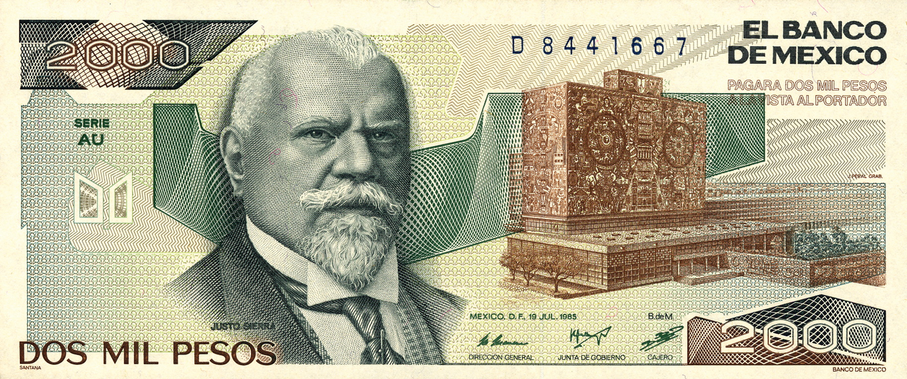  19 JUL 1985 over two leftmost sig Series AU - BD 