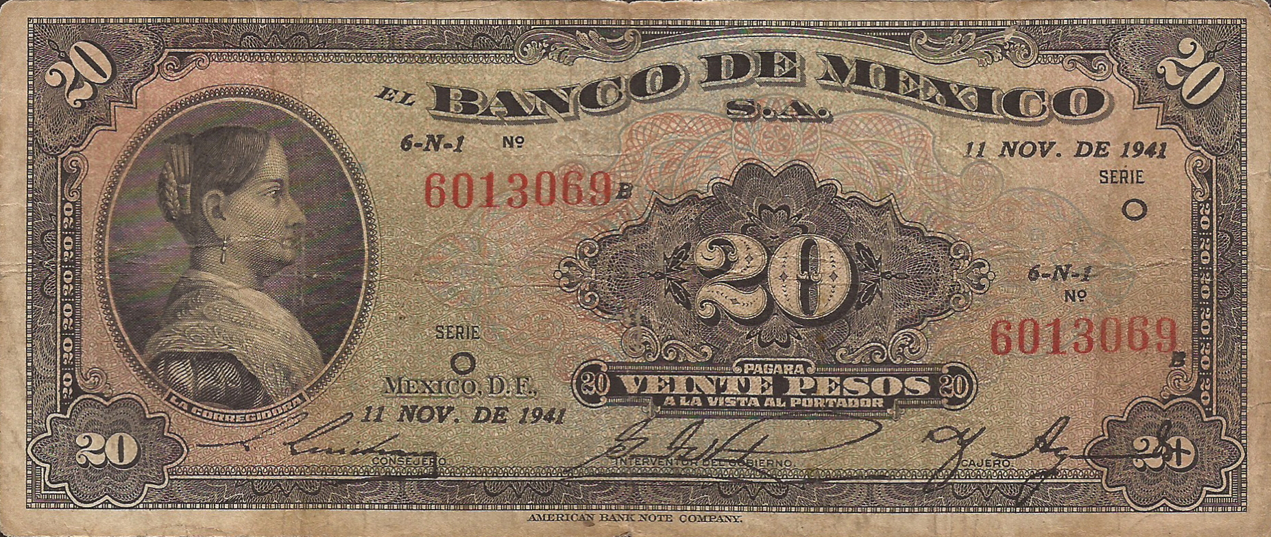  11 NOV DE 1941 Series O No prefix 