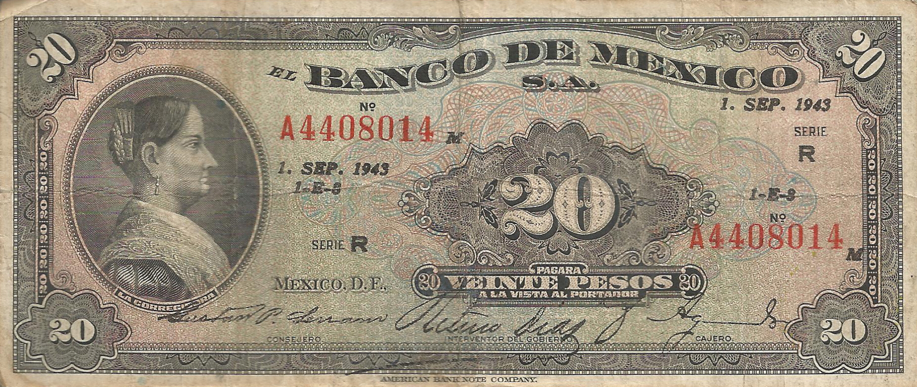  1 SEP 1943 Series R Prefix A, B 