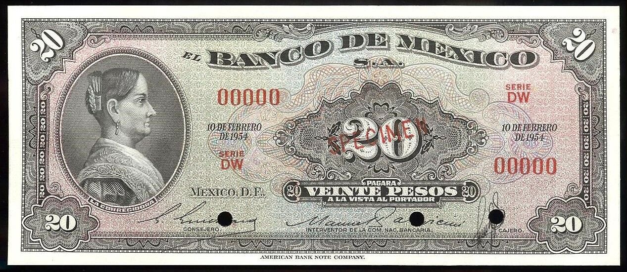  Diagonal red SPECIMEN ovpt front; all-zero s/n 