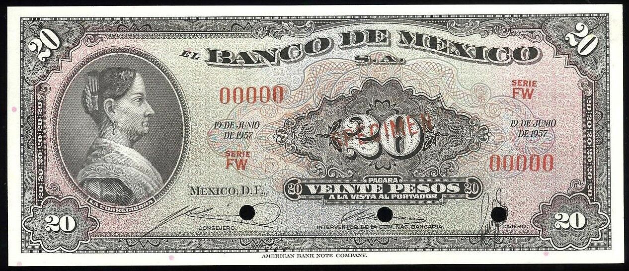  Diagonal red SPECIMEN ovpt front; all-zero s/n 