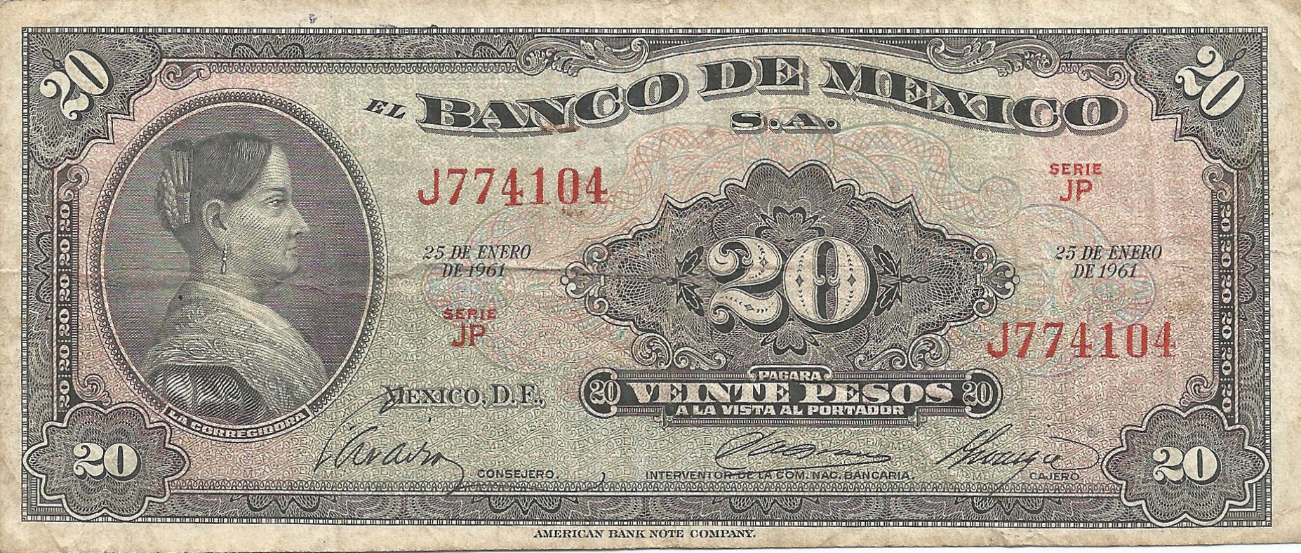  25 DE ENERO DE 1961 Sig 5: Loaiza Series JO, JP 