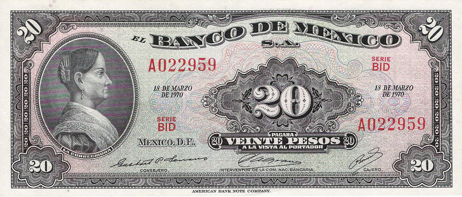  18 DE MARZO DE 1970 Series BID - BIF 