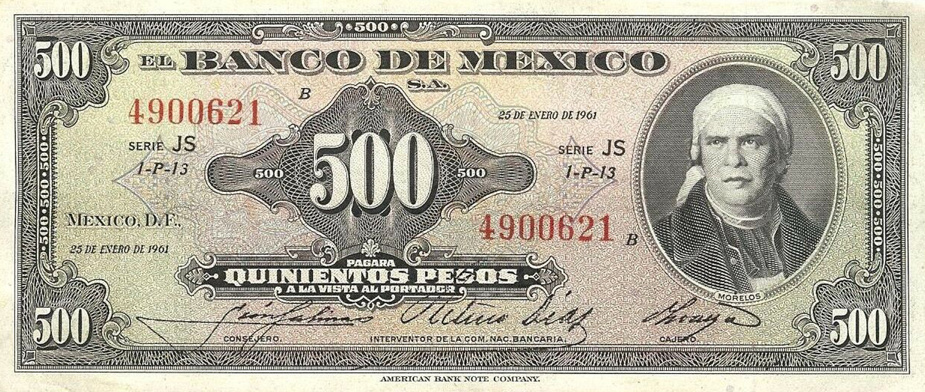  25 DE ENERO DE 1961 Sig 5: Loaiza Series JO - JT 