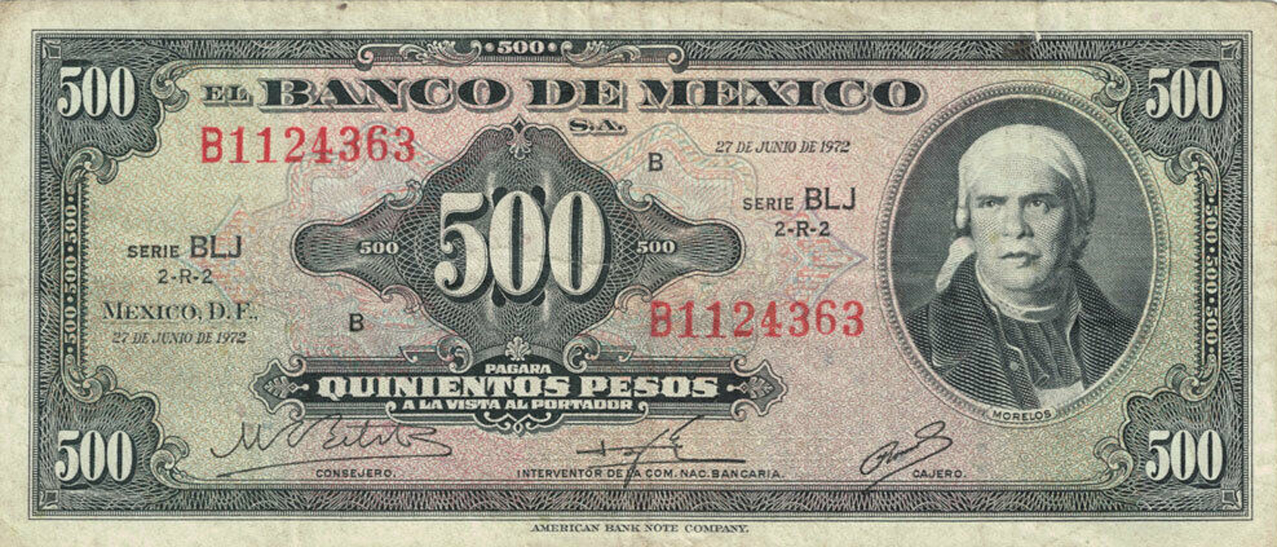  27 DE JUNIO DE 1972 Series BLI - BLN 