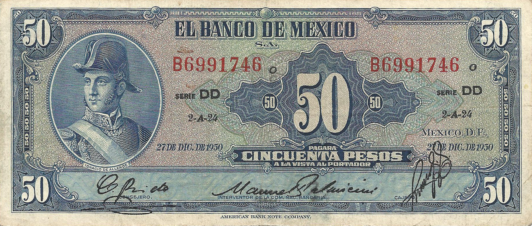  27 DE DIC DE 1950 Series CS - DH 