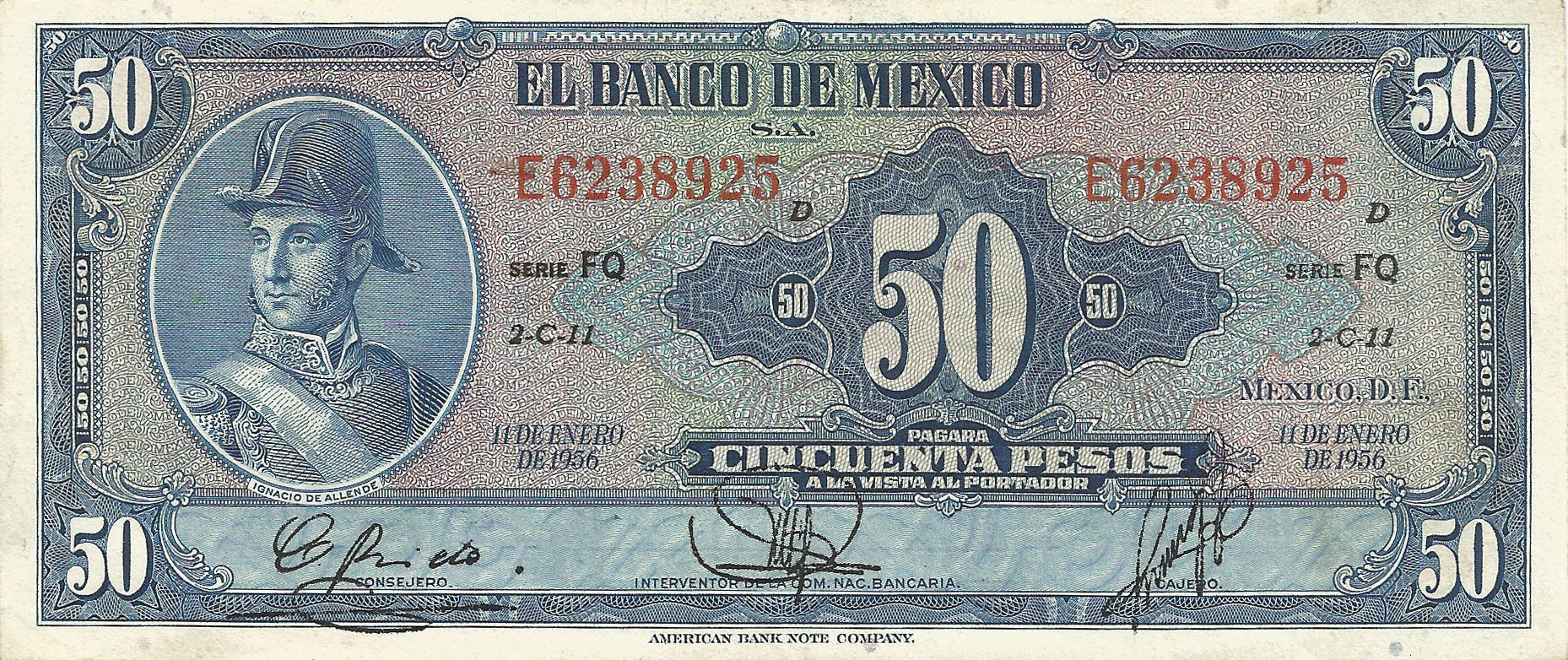  11 DE ENERO DE 1956 Series FK - FV 