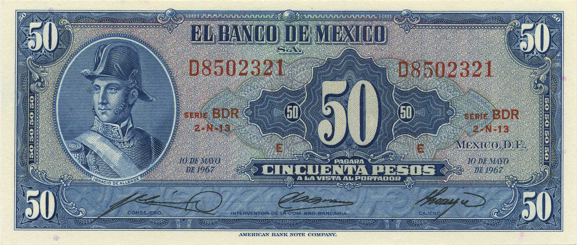  10 DE MAYO DE 1967 Series BCY - BEG 