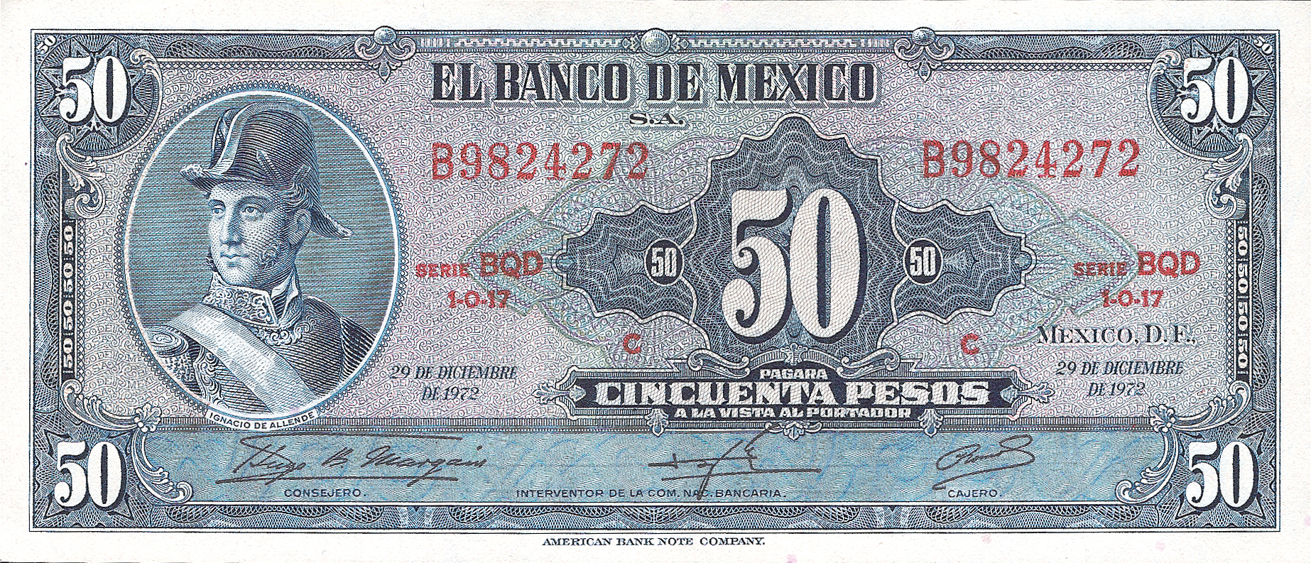  29 DE DICIEMBRE DE 1972 Series BMQ - BRB 