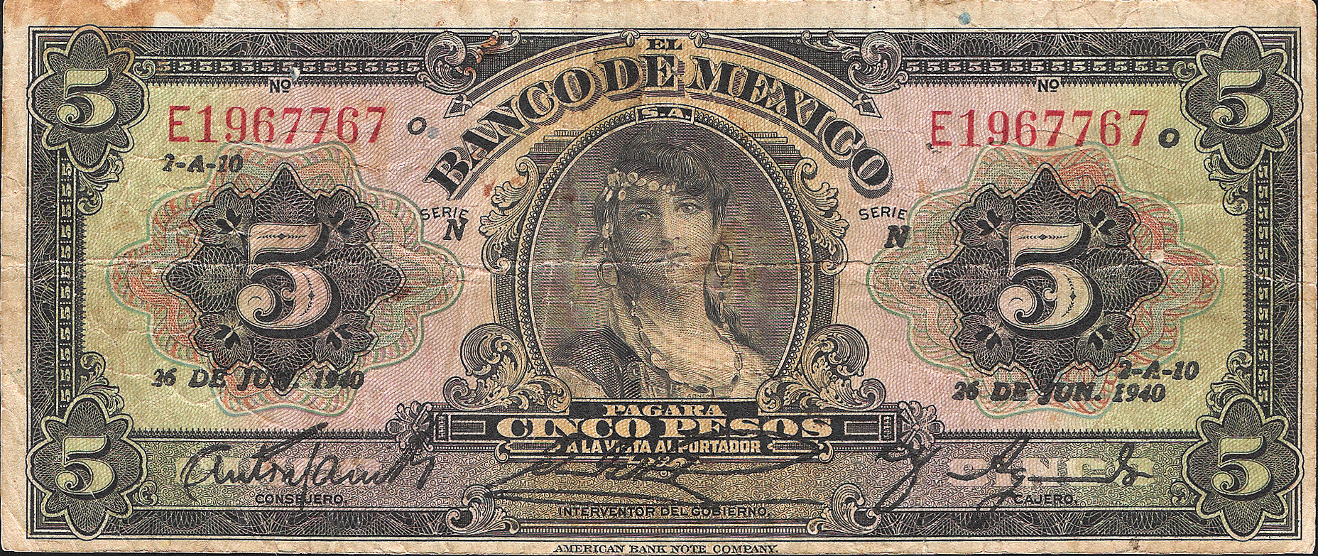  26 DE JUNIO 1940 Series N Prefix D, E 