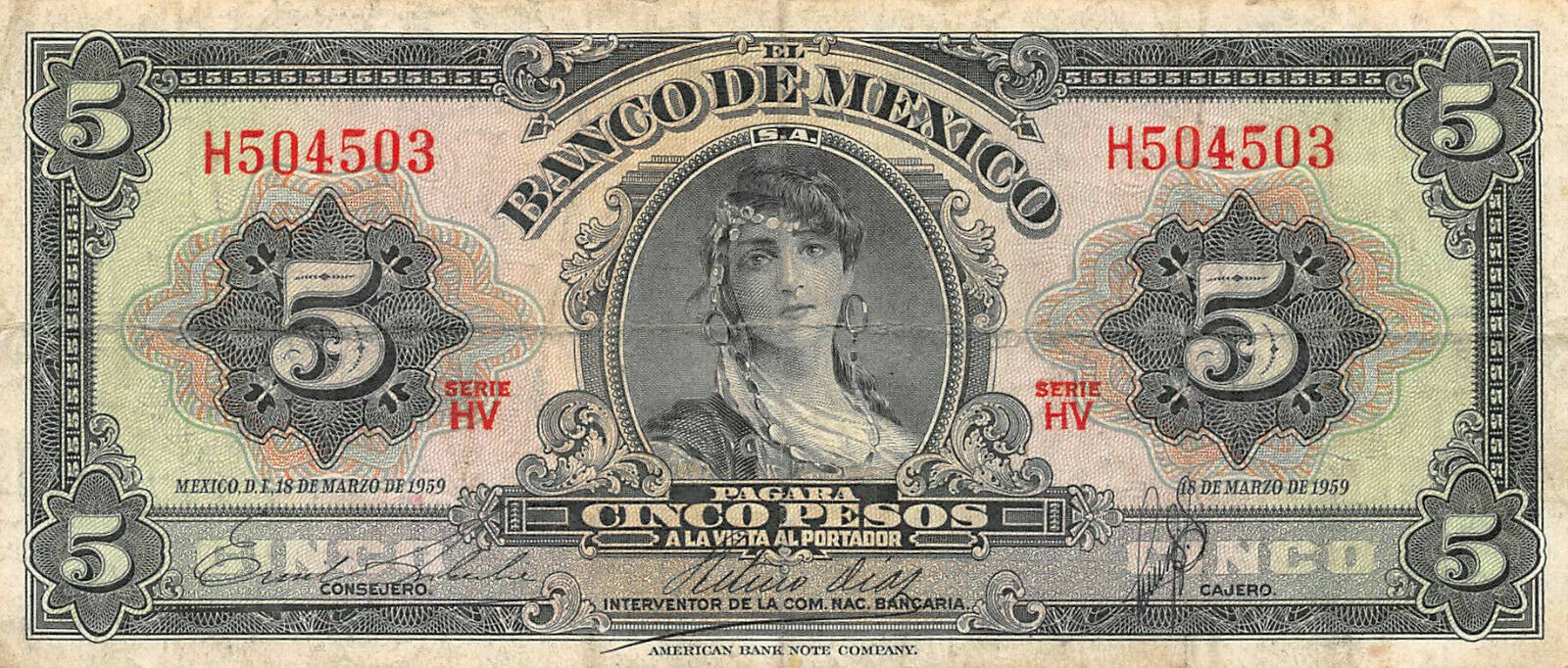  18 DE MARZO DE 1959 Series HS - HV 