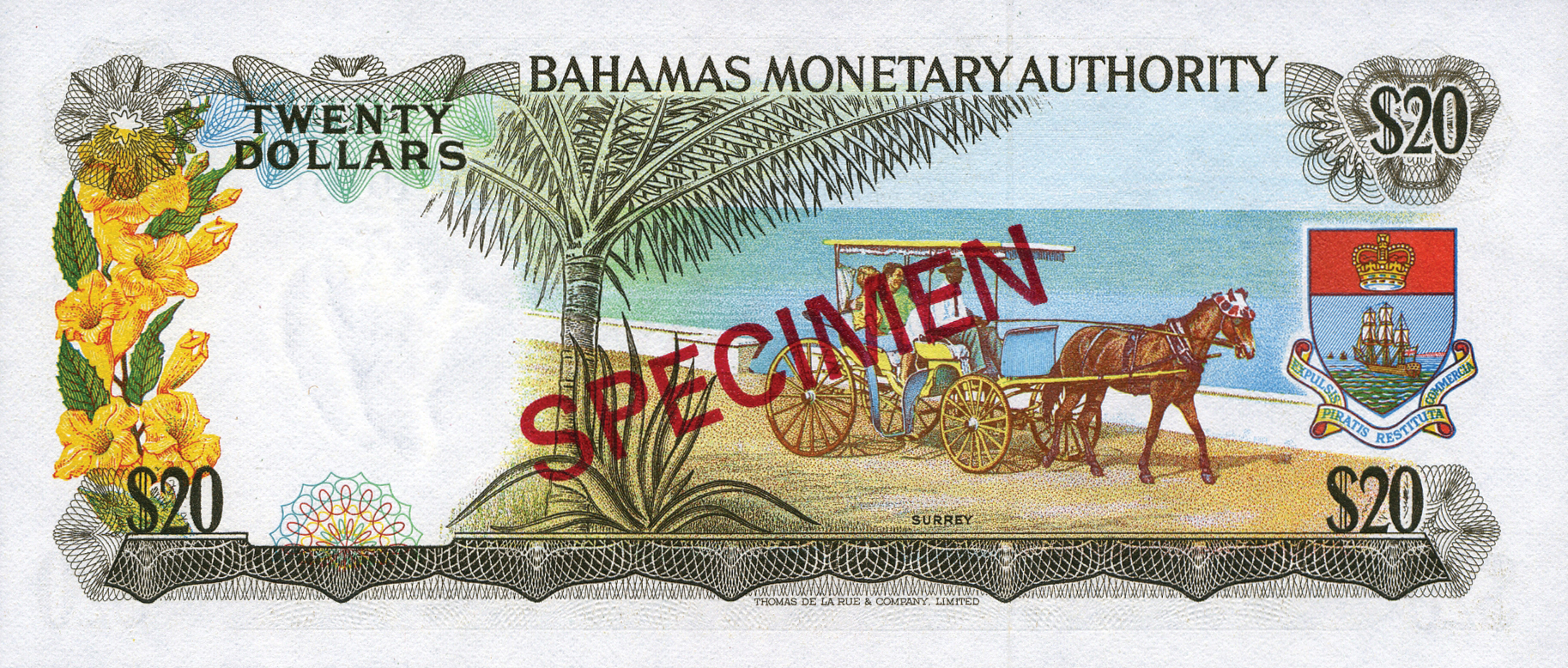  Diagonal red SPECIMEN ovpt front/back; all-zero s/n 