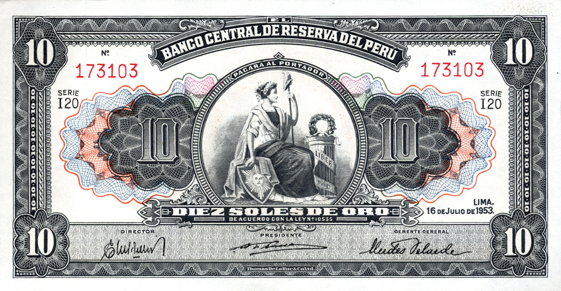  16 de Julio de 1953 Sig 46: Bellido/Dasso/Velarde Series I11 - I20 