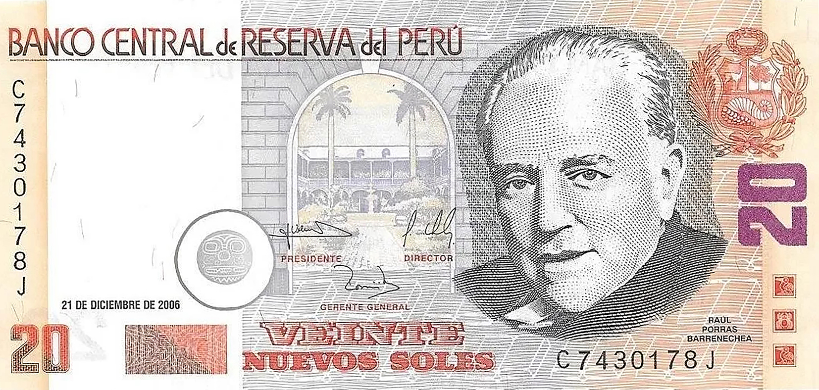  21 DE DICIEMBRE DE 2006 Sig 170: Chlimpler/Velarde/Rossini Printer: DE LA RUE Prefix/suffix B/R - C/J 