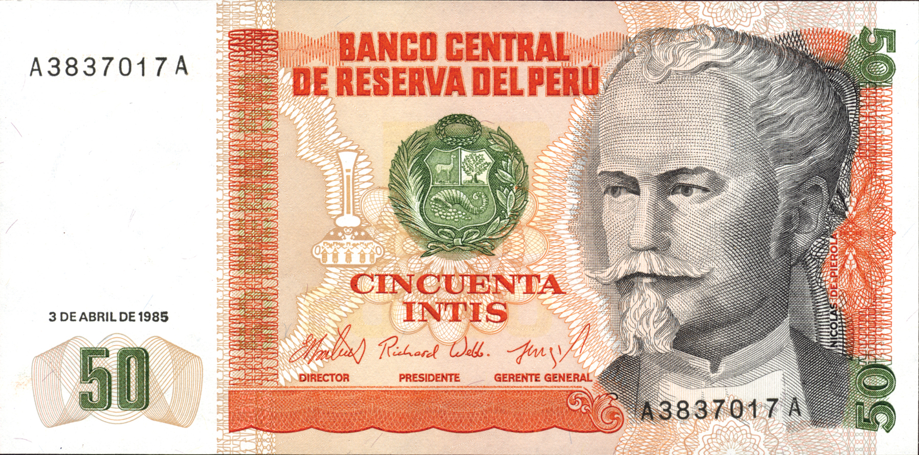  3 DE ABRIL DE 1985 Sig 123: Montero/We/Neyra Prefix/suffix A/A - A/E 