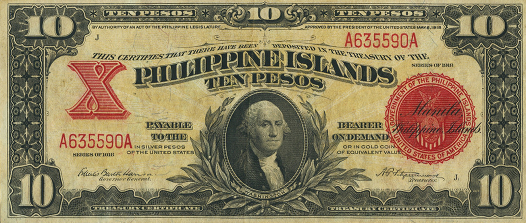  1918 Sig 9: Harrison/Fitzsimmons Prefix/suffix A/A 1,200,000 notes Intro: 1919 