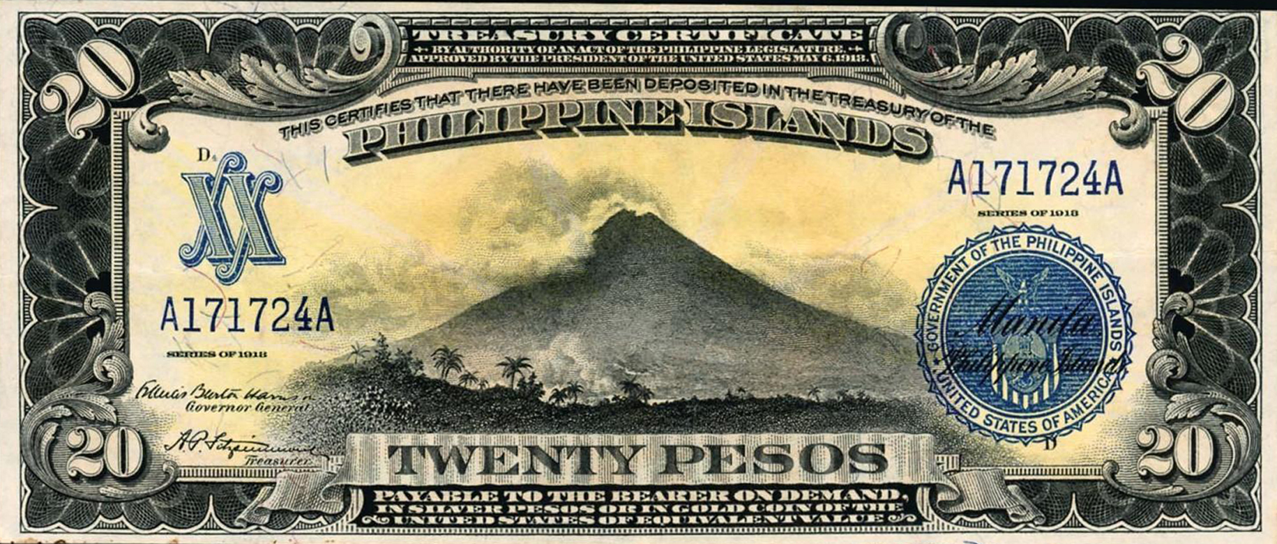  1918 Sig 9: Harrison/Fitzsimmons Prefix/suffix A/A 750,000 notes Intro: 1919 