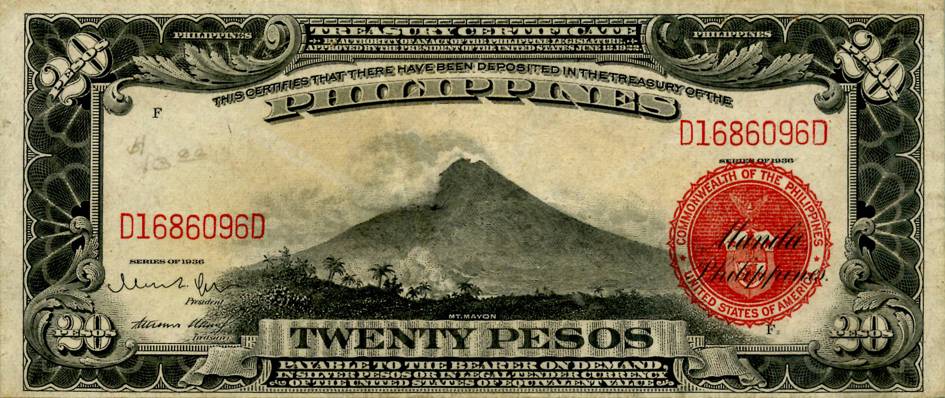  US War Dept issue s/n D1664001D - D1739000D 74,000 notes Intro: 1944 