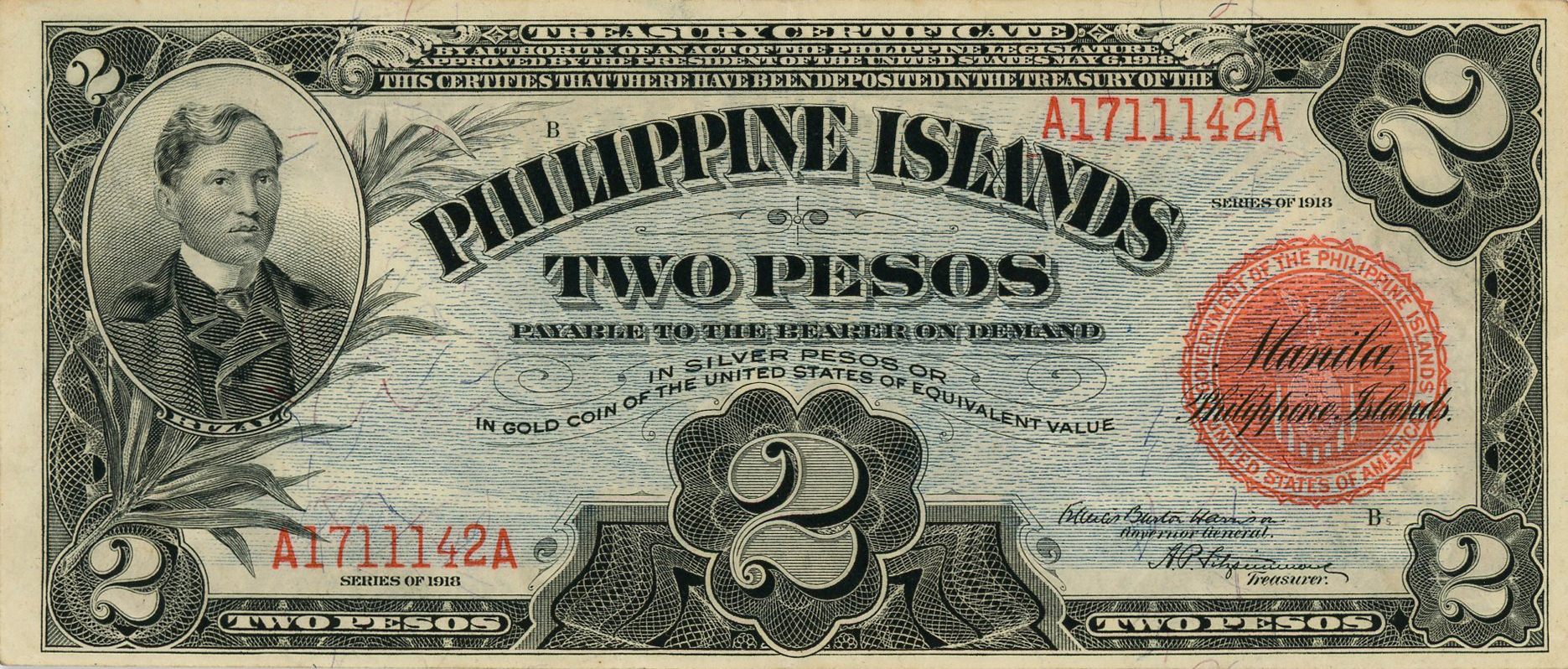  1918 Sig 9: Harrison/Fitzsimmons Prefix/suffix A/A 4,000,000 notes Intro: 1919 