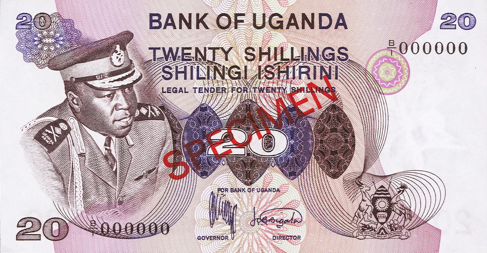  Diagonal red SPECIMEN ovpt front/back; all-zero s/n 