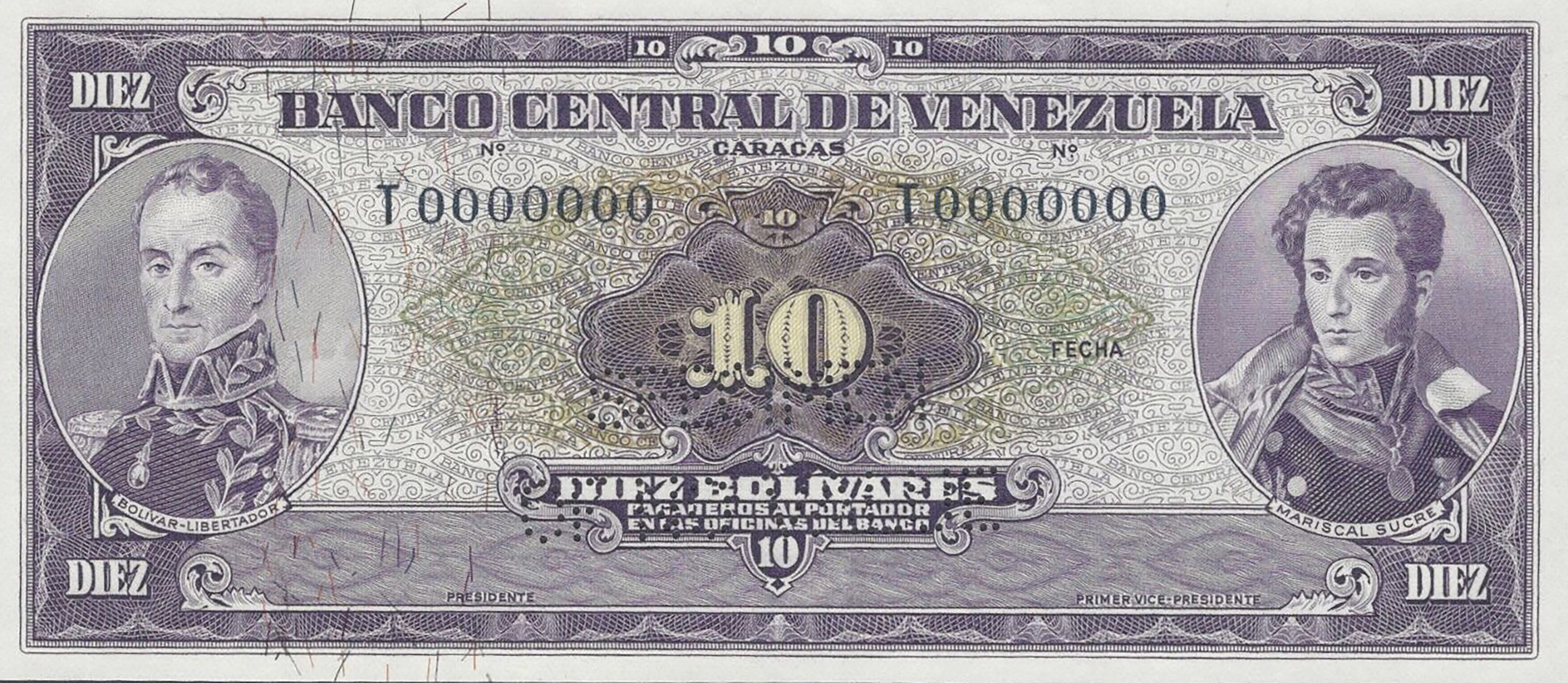  Horizontal SPECIMEN / OF NO VALUE perf; no date; no sig ; all-zero s/n 