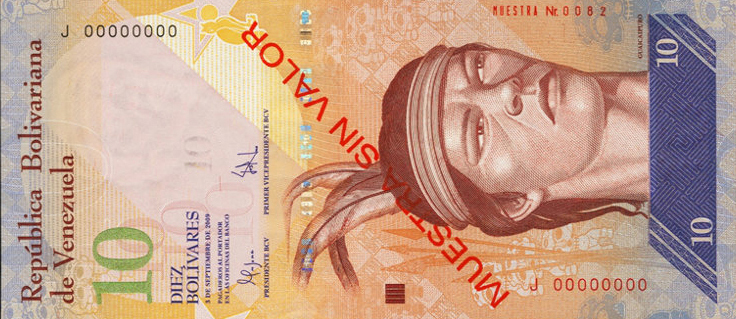  Diagonal red MUESTRA SIN VALOR ovpt front/back; horizontal red MUESTRA Nr # ovpt upper right front; all-zero s/n 