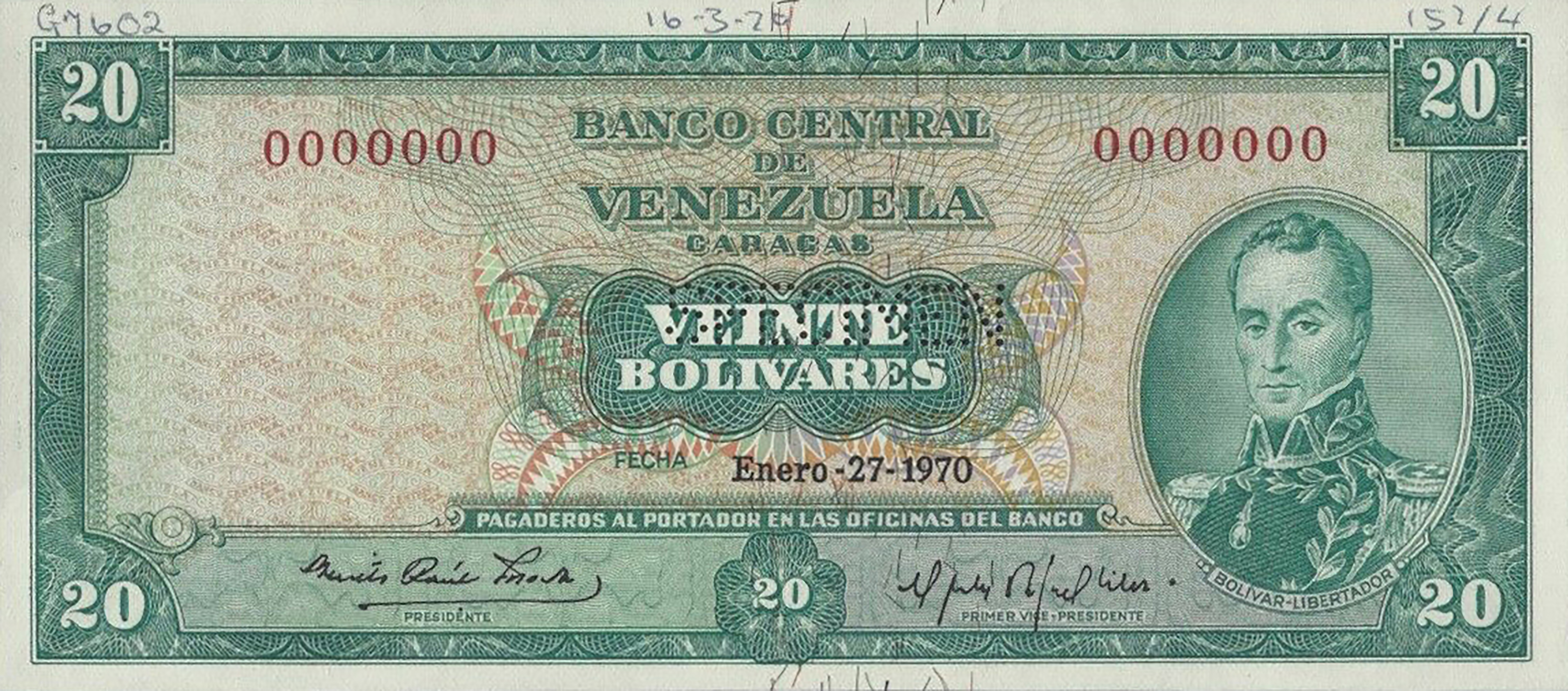  Horizontal SPECIMEN / OF NO VALUE perf; all-zero s/n 