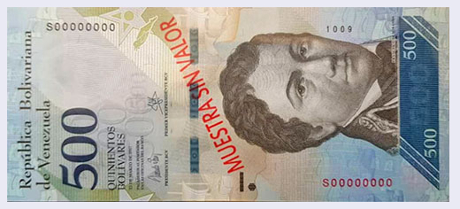  Diagonal red MUESTRA SIN VALOR ovpt front/back; horizontal black N # ovpt upper right front; all-zero s/n 