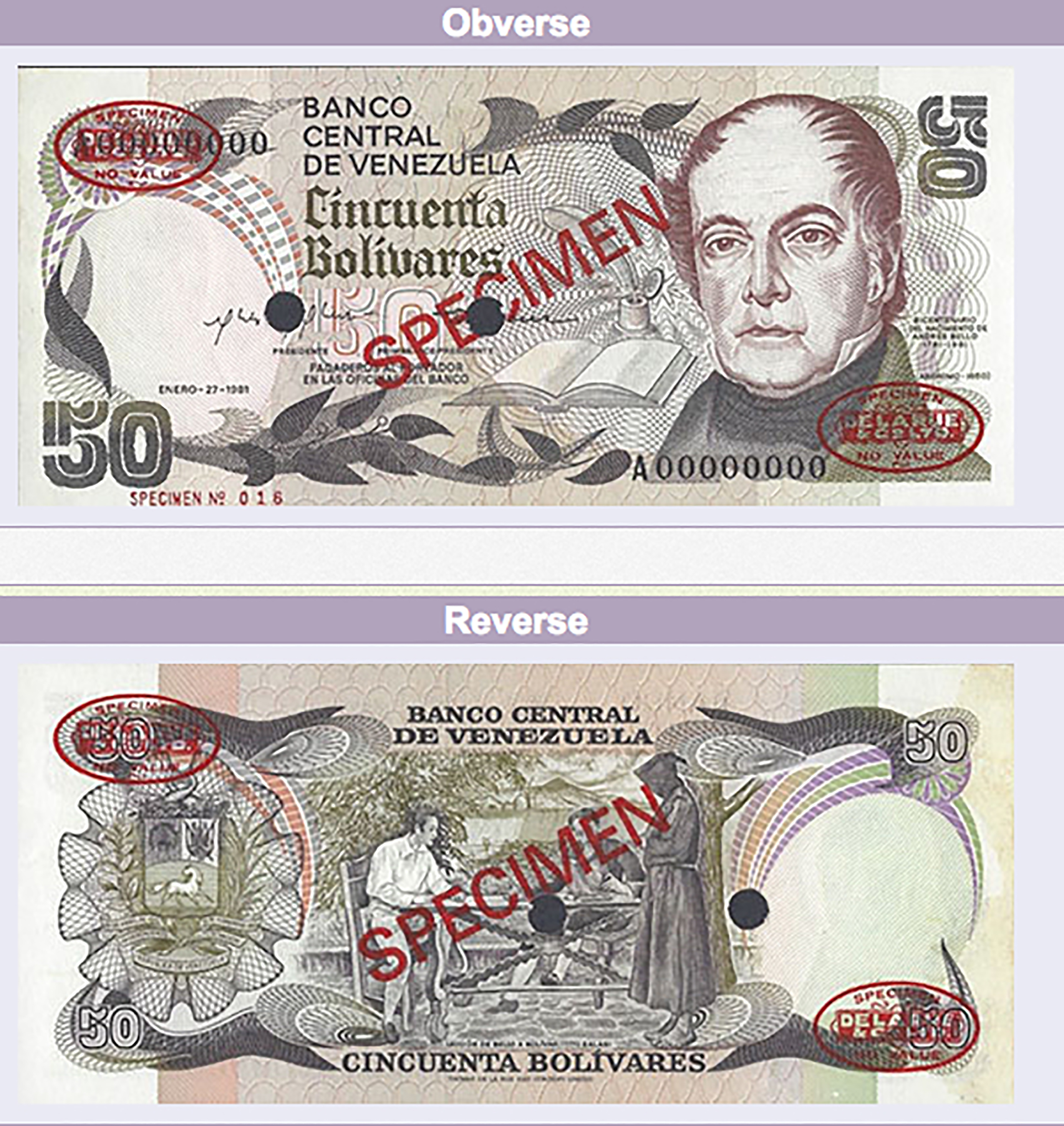  Diagonal red SPECIMEN and DLR oval ovpts; horizontal red SPECIMEN No # ovpt lower left; all-zero s/n 