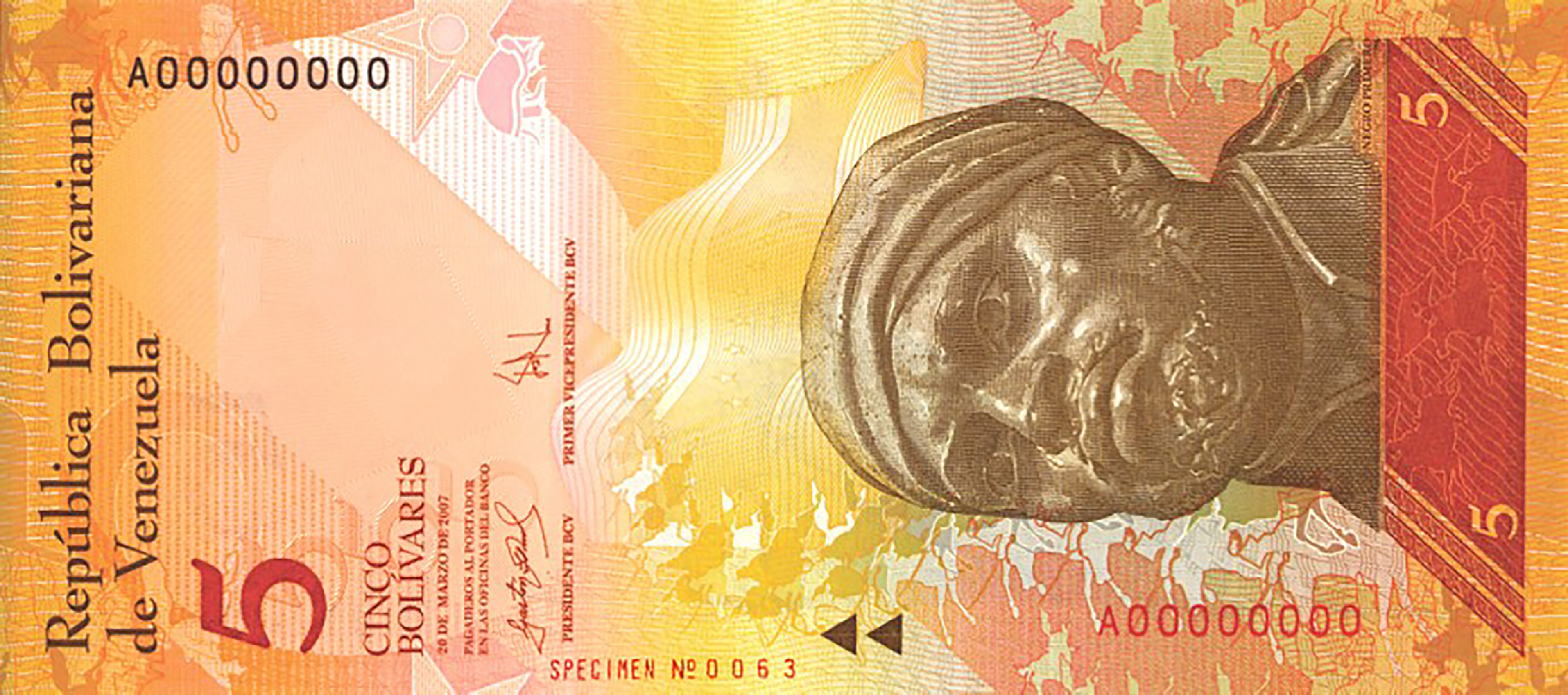  Horizontal red SPECIMEN No # ovpt lower center front; all-zero s/n 