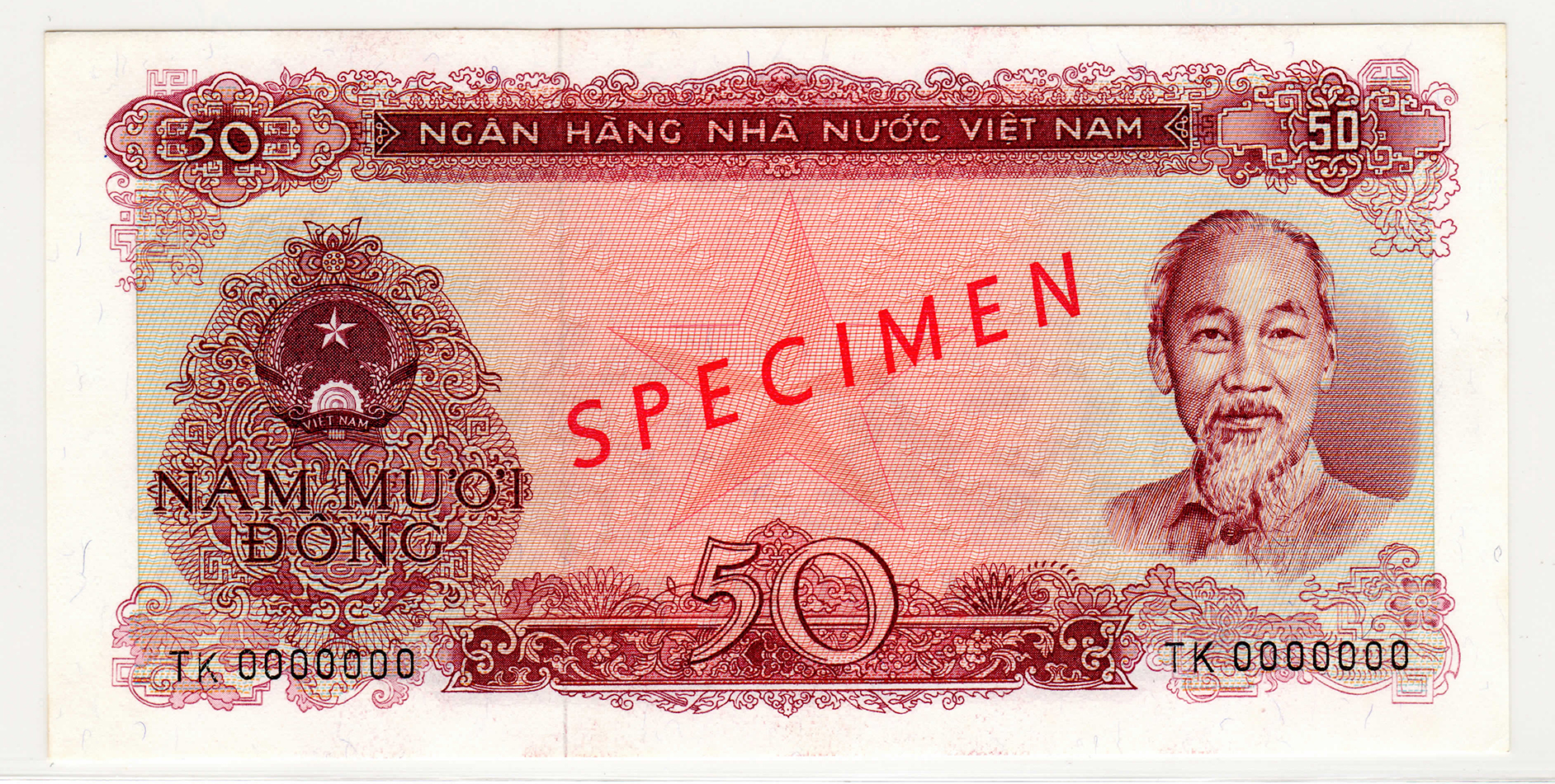  Diagonal red SPECIMEN ovpt front; all-zero s/n 