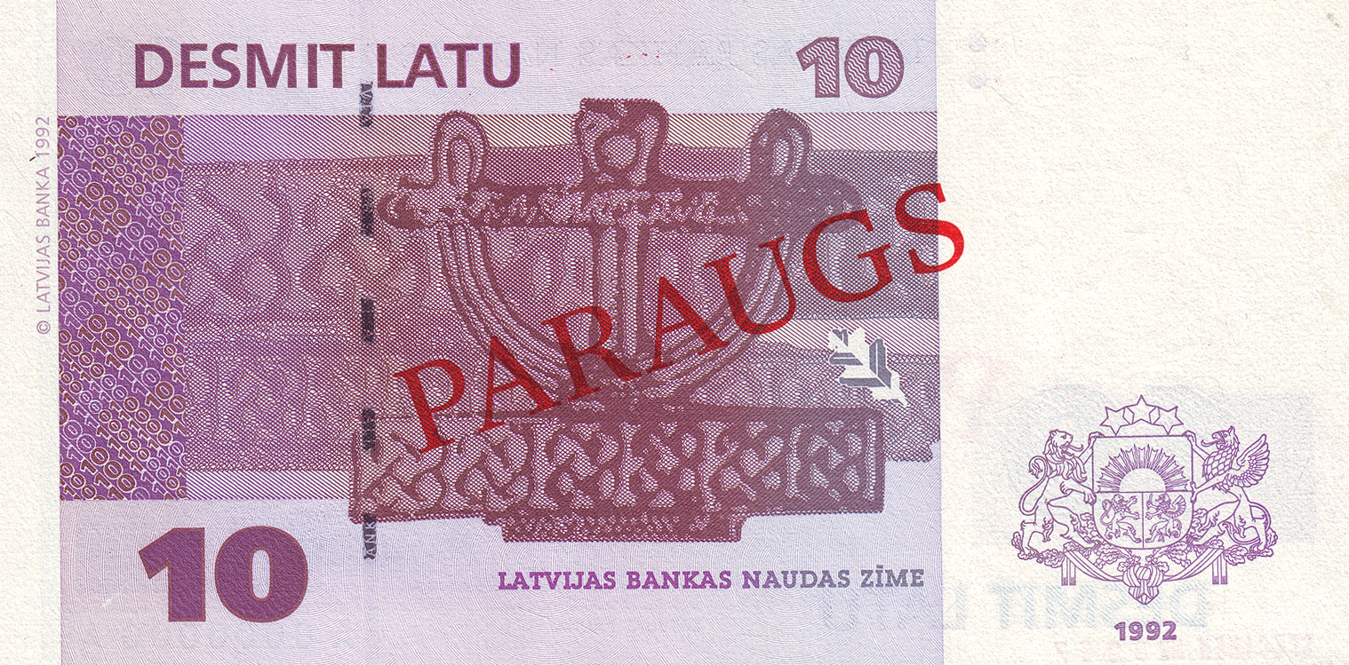  Diagonal red PARAUGS ovpt front/back; horizontal red SPECIMEN NO # ovpt lower left; all-zero s/n 