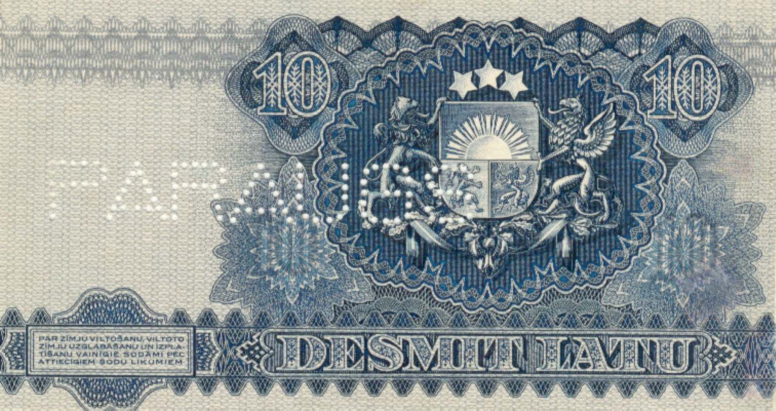  1935 Sig 13a: Unknown/Unknown Prefix L Unissued Diagonal or horizontal PARAUGS perf; all-zero s/n 