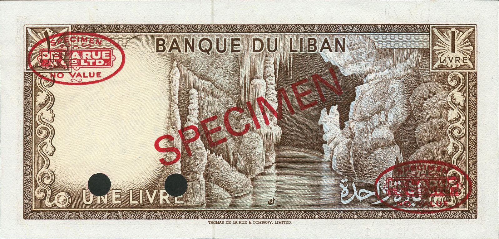  Diagonal red SPECIMEN and DLR oval ovpts; horizontal red SPECIMEN NO # ovpt lower left; all-zero s/n 