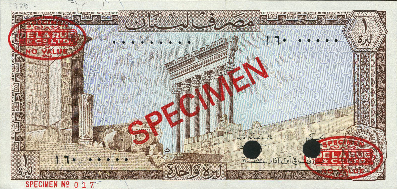  Diagonal red SPECIMEN and DLR oval ovpts; horizontal red SPECIMEN NO # ovpt lower left; all-zero s/n 