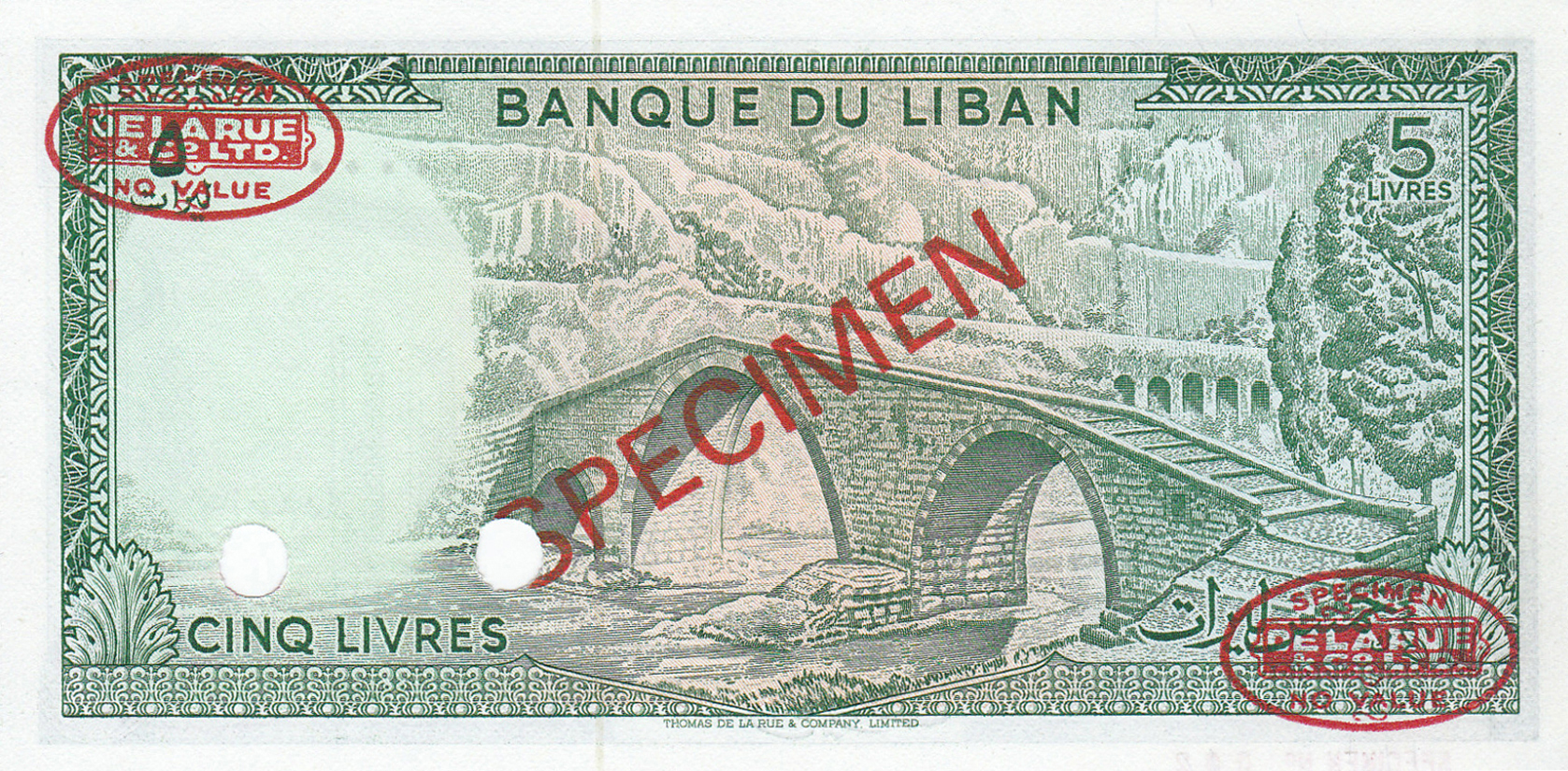  Diagonal red SPECIMEN and TDLR oval ovpts; horizontal red SPECIMEN NO # ovpt lower left; all-zero s/n 