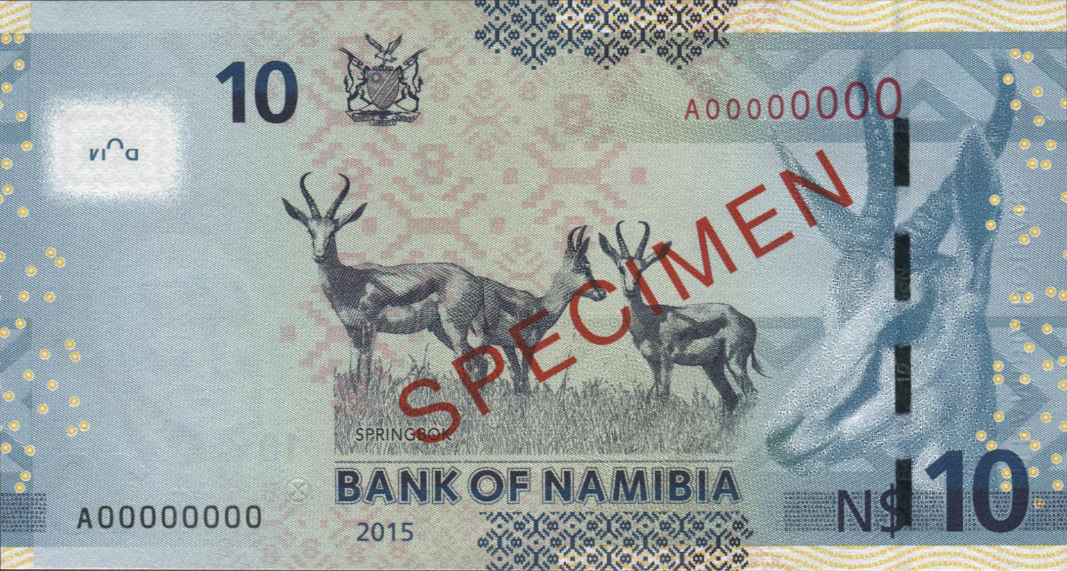  Diagonal red SPECIMEN ovpt front/back; horizontal red # ovpt lower right front; all-zero s/n 