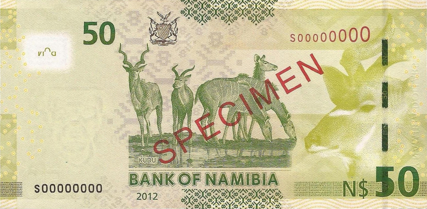  Diagonal red SPECIMEN ovpt front/back; horizontal red # ovpt lower right front; all-zero s/n 