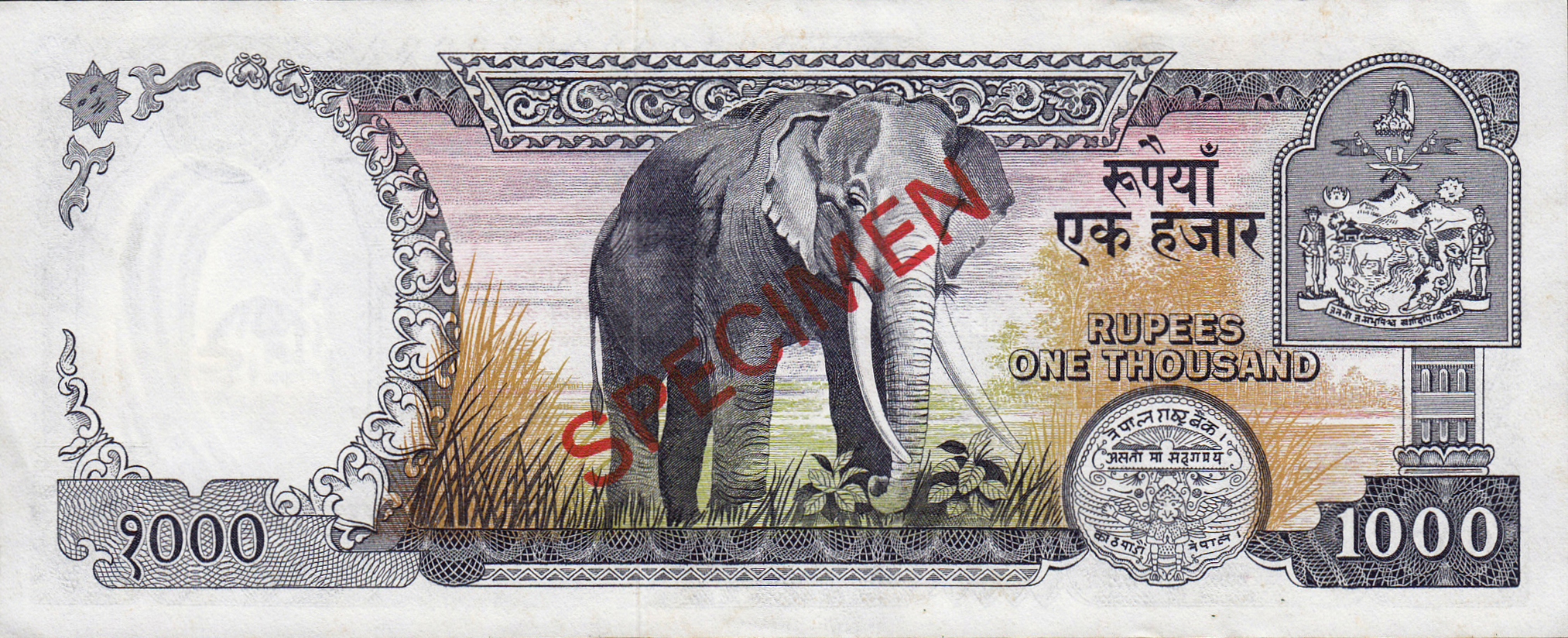  Diagonal red SPECIMEN ovpt front/back; all-zero s/n 