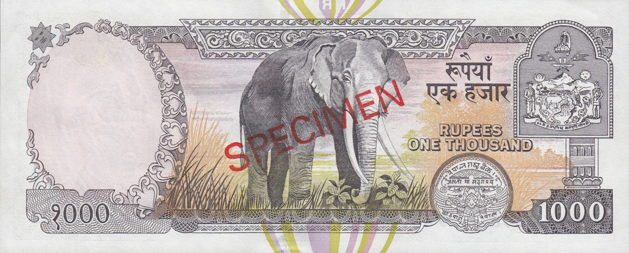  Diagonal red SPECIMEN ovpt front/back; all-zero s/n 