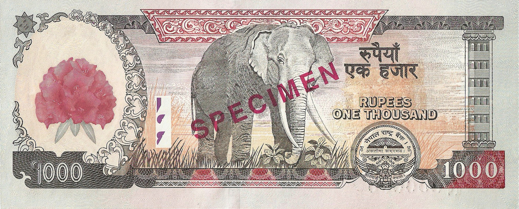  Diagonal red boxed SPECIMEN ovpt front/back; all-zero s/n 