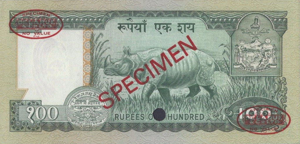  Diagonal red SPECIMEN and DLR oval ovpts; horizontal red SPECIMEN NO # ovpt lower left; all-zero s/n 