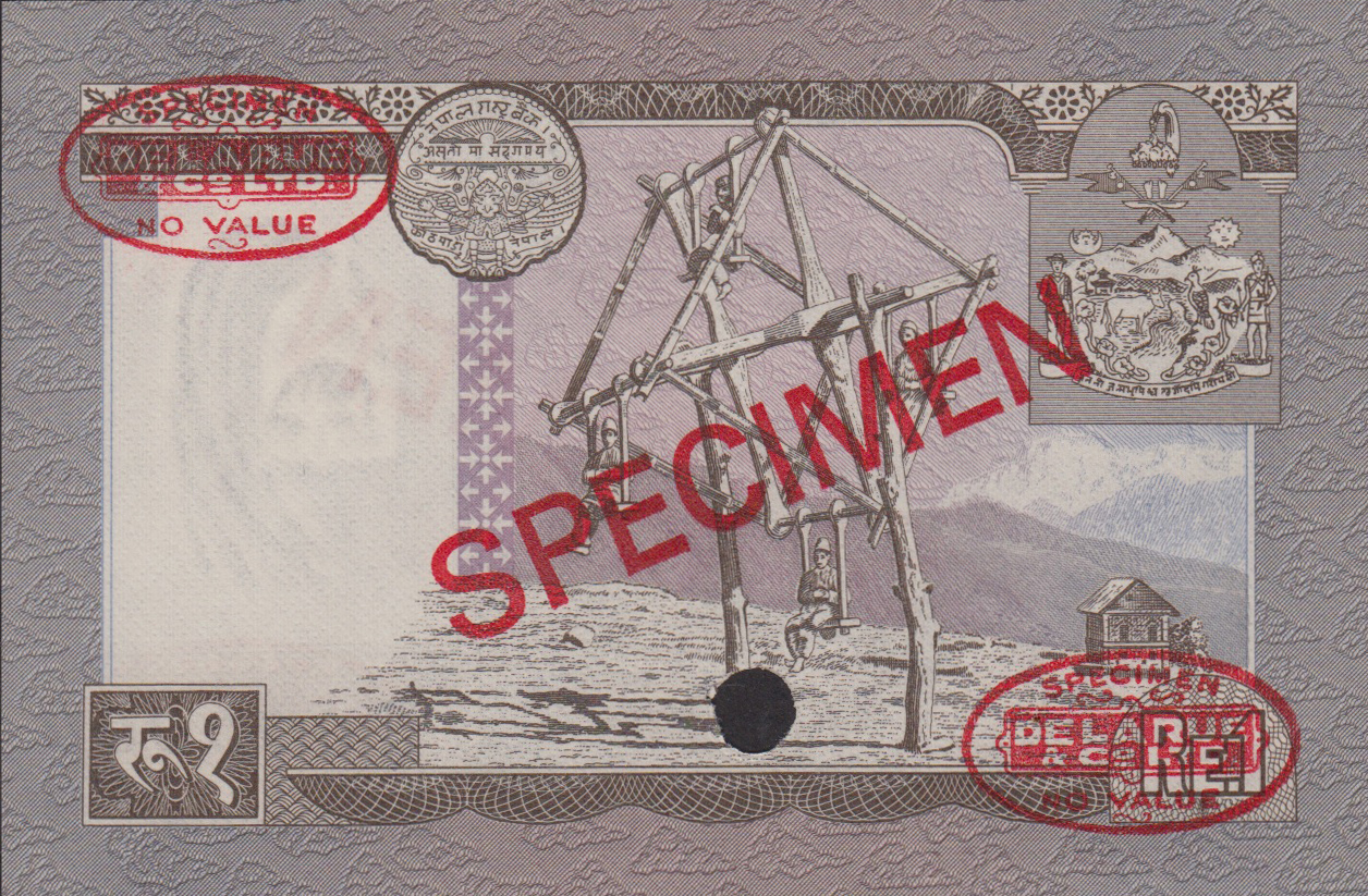  Diagonal red SPECIMEN and DLR oval ovpts; horizontal red SPECIMEN NO # ovpt lower left; all-zero s/n 