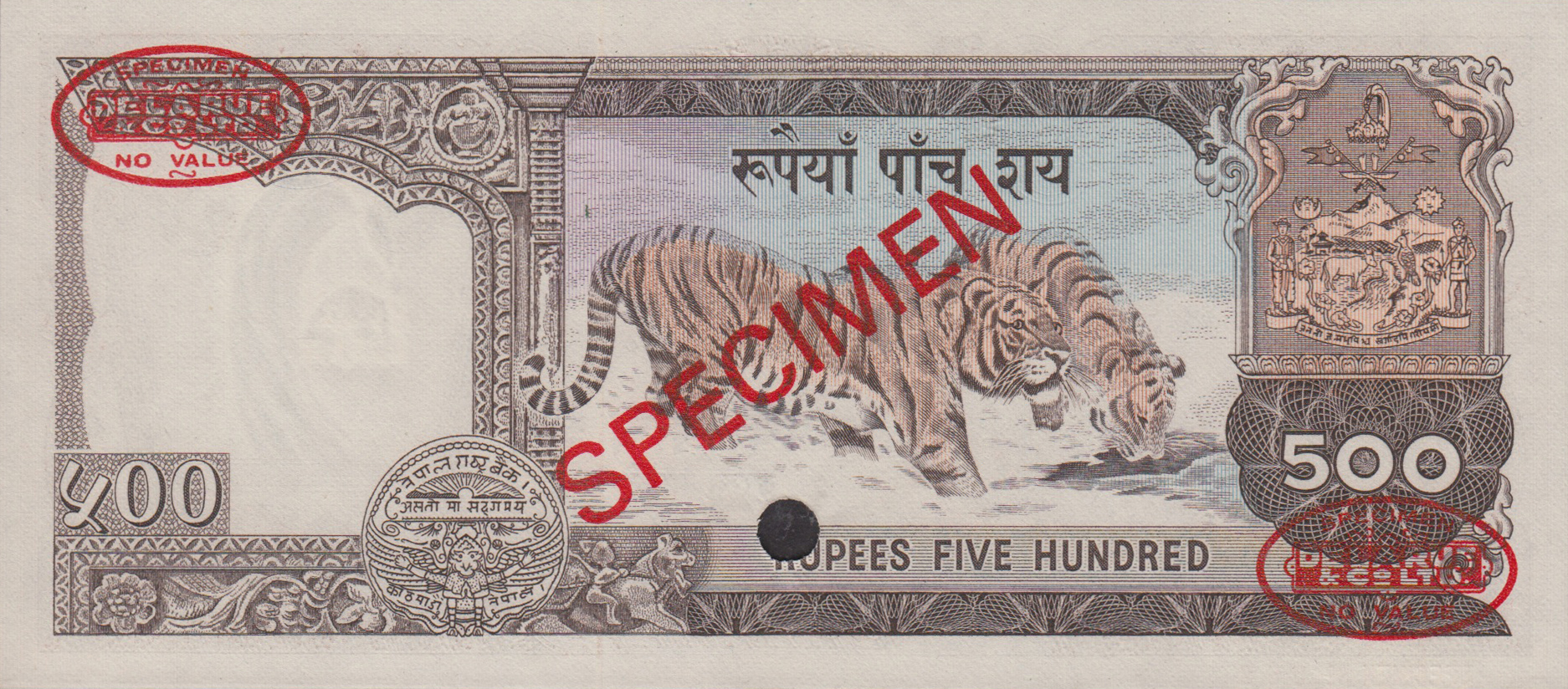  Diagonal red SPECIMEN and DLR oval ovpts; horizontal red SPECIMEN NO # ovpt lower left; all-zero s/n 