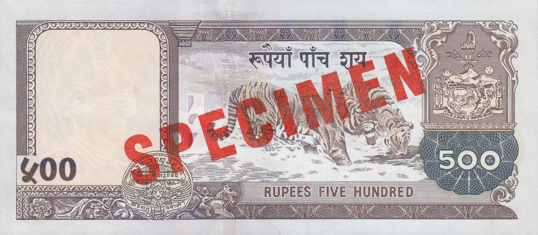  Large bold diagonal red SPECIMEN ovpt front/back; horizontal red # ovpt lower left front; all-zero s/n 