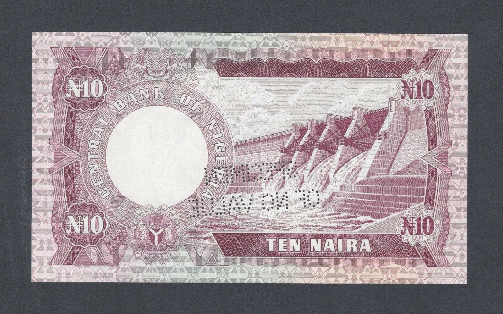  Horizontal SPECIMEN / OF NO VALUE perf; all-zero s/n 