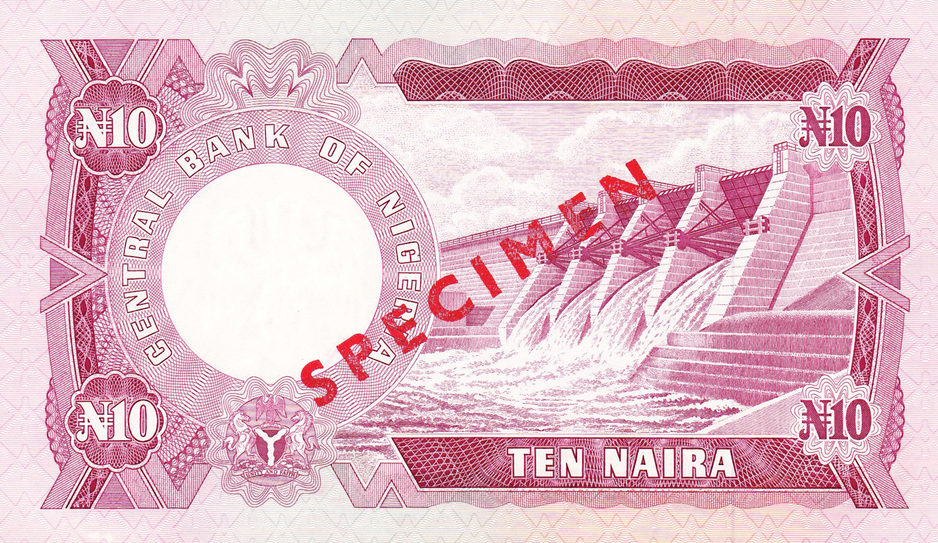  Diagonal red SPECIMEN ovpt back; no s/n 